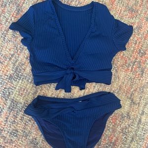 Robin Piccone Blue Neelah T Shirt Bikini